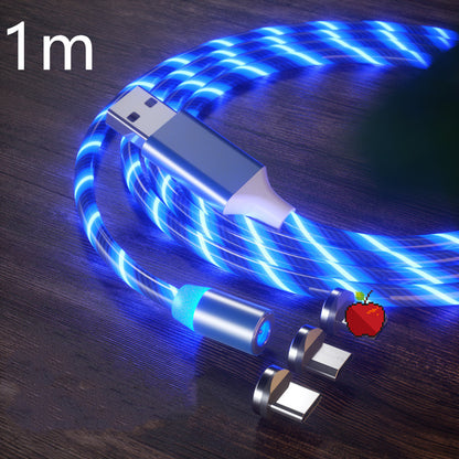Magnetic Fast Charging Cable with LED Lighting – Micro USB & Type-C Magnetic Charger