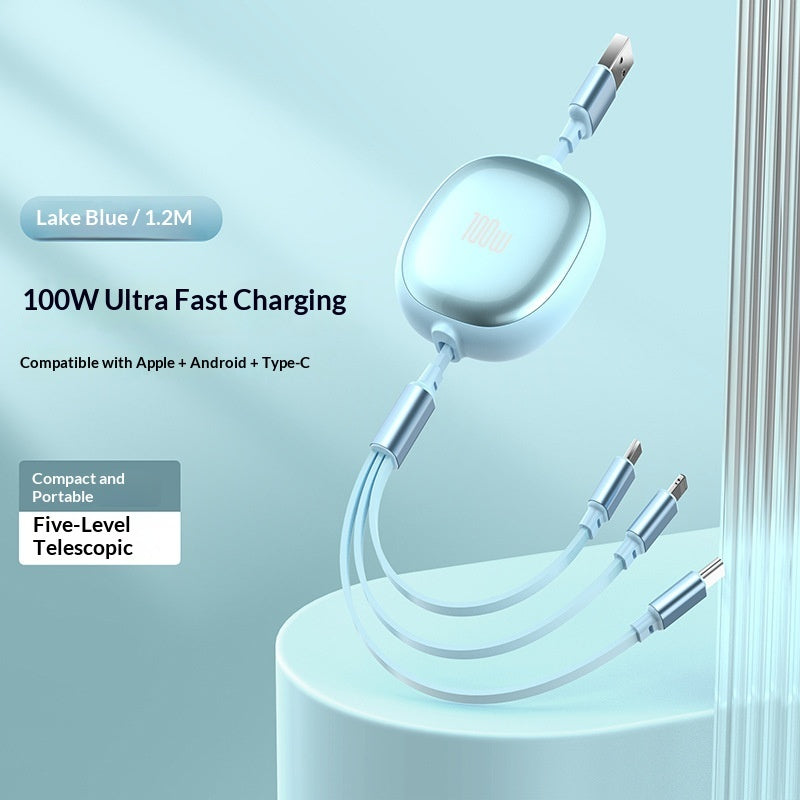 3-in-1 Fast Charging Data Cable – Lightning / Micro USB / Type-C (1.2m)