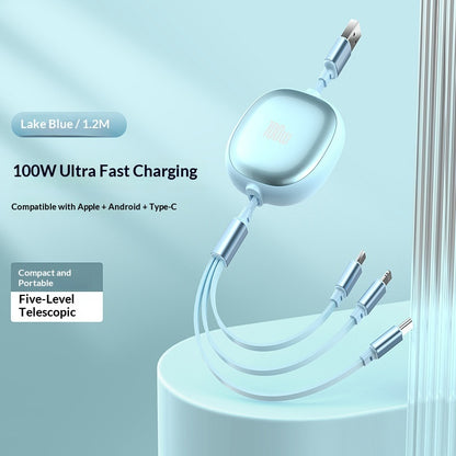 3-in-1 Fast Charging Data Cable – Lightning / Micro USB / Type-C (1.2m)