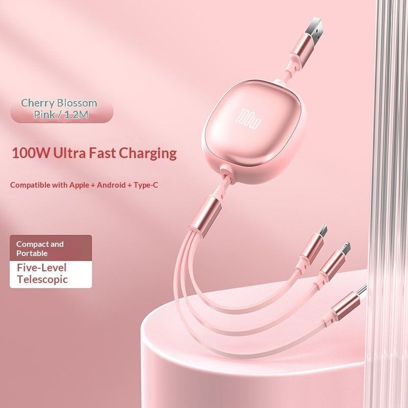 3-in-1 Fast Charging Data Cable – Lightning / Micro USB / Type-C (1.2m)