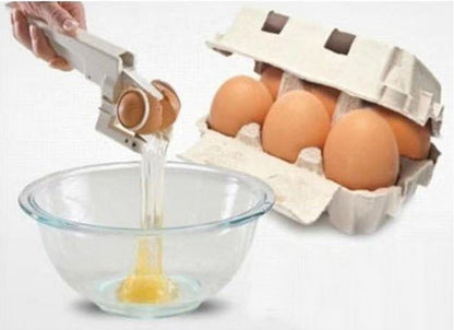 Handheld Egg Shell Cracker – Creative Plastic Egg Opener & Separator Tool for Easy Kitchen Cooking & Baking