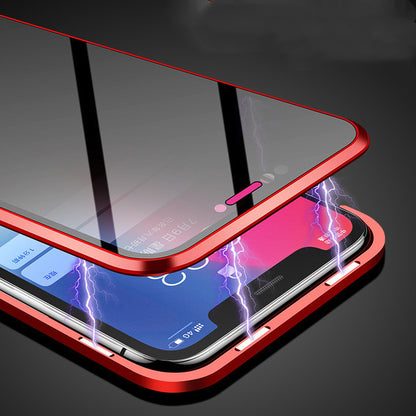 Anti-Peeping Magnetic Privacy Phone Case – Protective Glass & Metal Shell for iPhone.