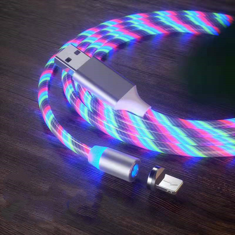 Magnetic Fast Charging Cable with LED Lighting – Micro USB & Type-C Magnetic Charger