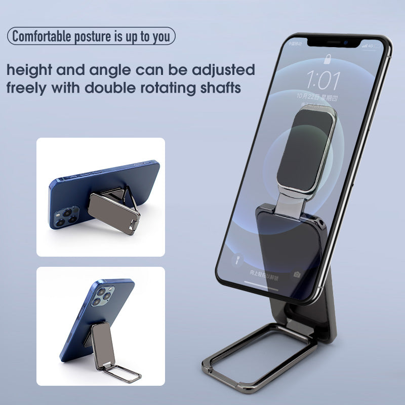 Foldable Phone Ring Holder – Magnetic Retractable Finger Grip & Desktop Stand