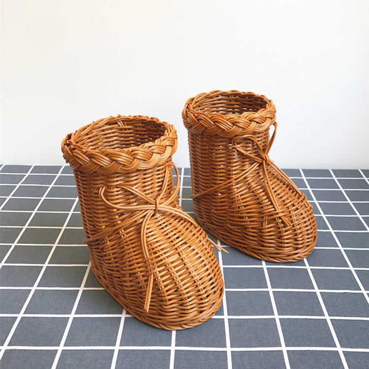 Creative Rattan Fruit Basket – Decorative Home Storage Basket for Fruit, Snacks & Tabletop Organization