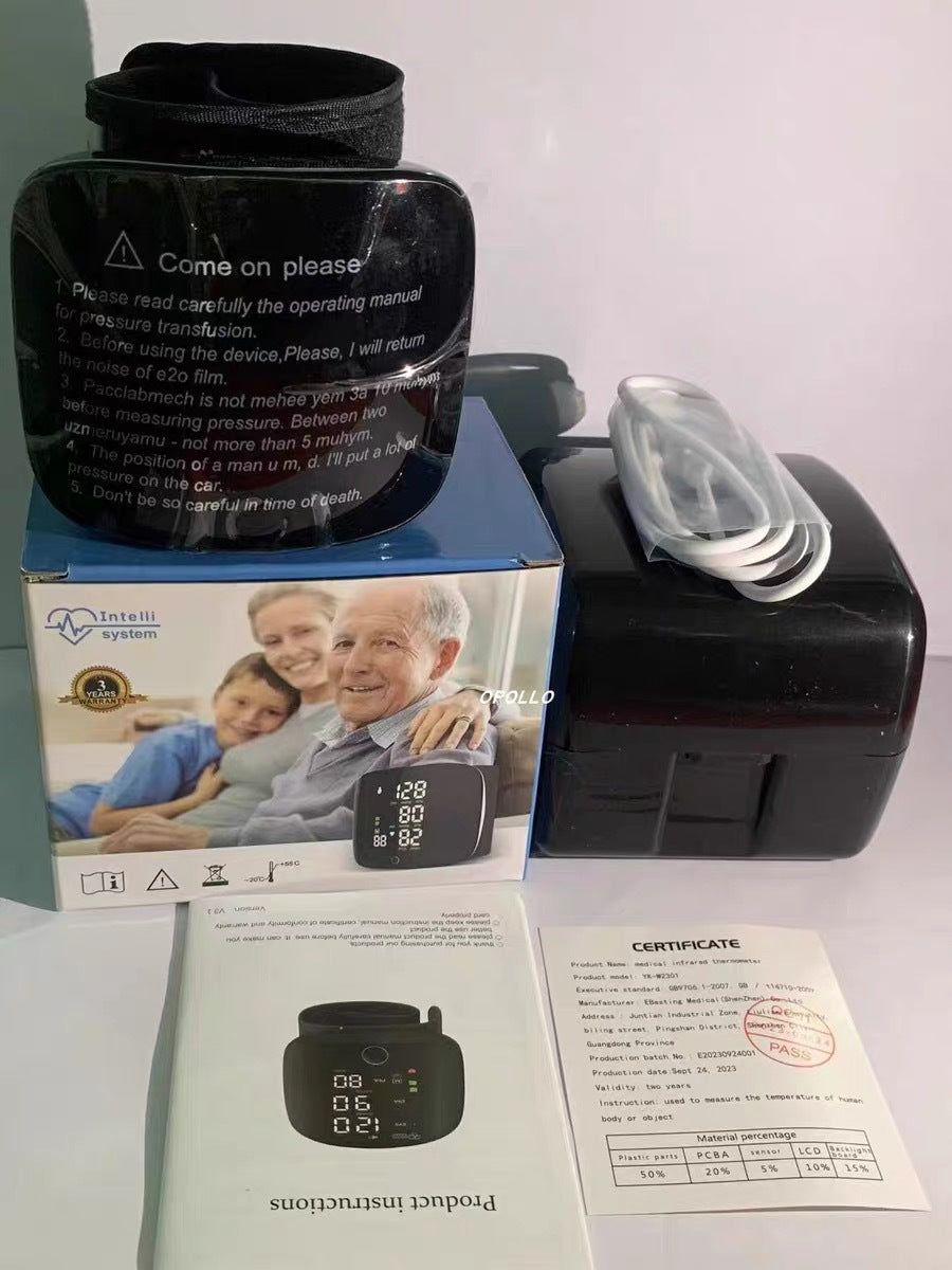Digital Wrist Blood Pressure Monitor – Automatic BP Machine with Voice Function