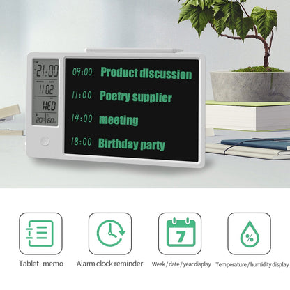 Electronic Calendar Writing Board – Smart LED Display with Weather, Temperature & Humidity Monitor