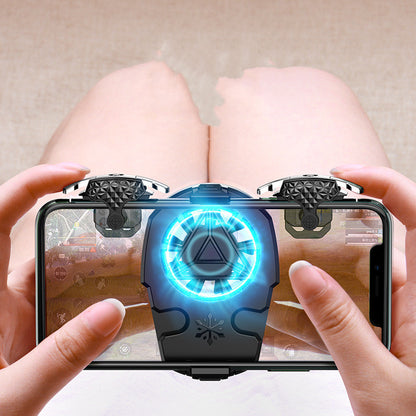 USB Mobile Phone Cooling Fan Gamepad Holder Stand – Compatible with Smartphones, Multi-Function Phone Radiator Cooling System