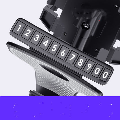 Rotatable Adjustable Car Phone Holder – Multi-Function Navigation Stand with Parking Card Slot for Dashboard Use