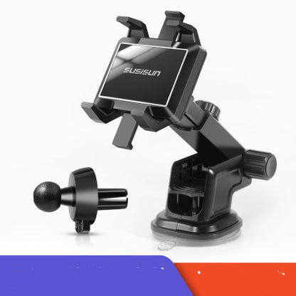 Rotatable Adjustable Car Phone Holder – Multi-Function Navigation Stand with Parking Card Slot for Dashboard Use