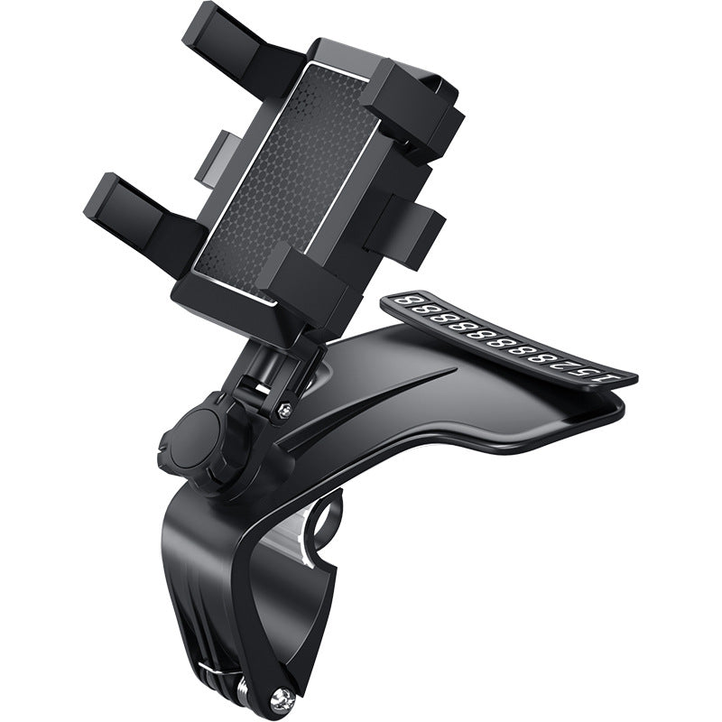Rotatable Adjustable Car Phone Holder – Multi-Function Navigation Stand with Parking Card Slot for Dashboard Use