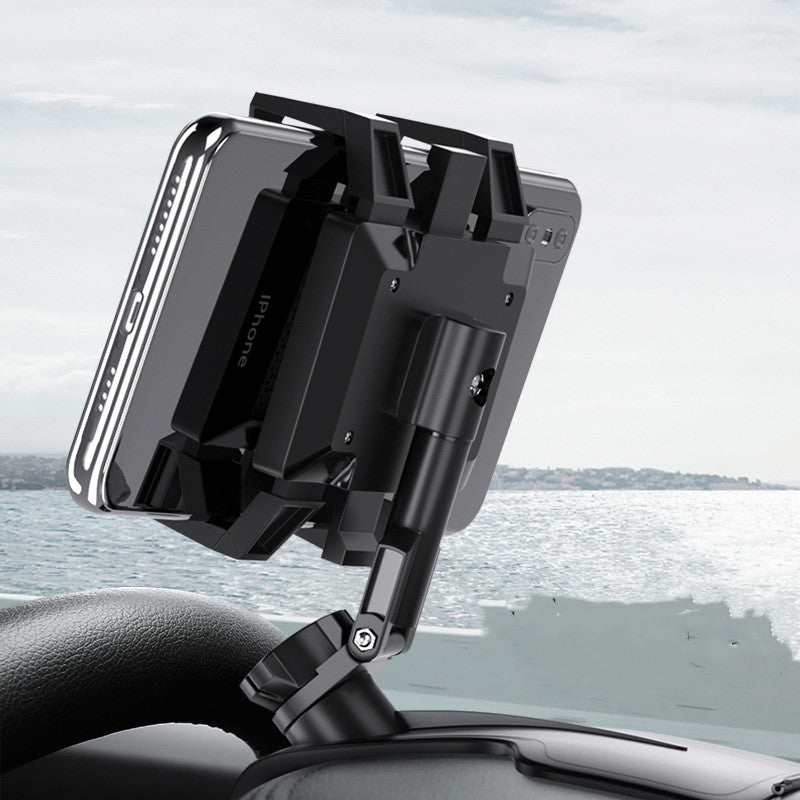 Rotatable Adjustable Car Phone Holder – Multi-Function Navigation Stand with Parking Card Slot for Dashboard Use