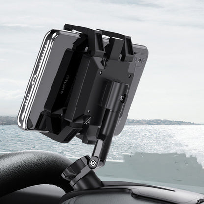 Rotatable Adjustable Car Phone Holder – Multi-Function Navigation Stand with Parking Card Slot for Dashboard Use
