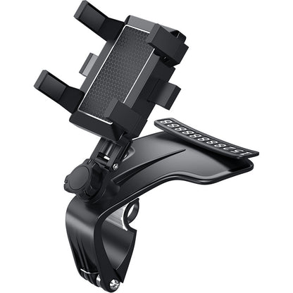 Rotatable Adjustable Car Phone Holder – Multi-Function Navigation Stand with Parking Card Slot for Dashboard Use