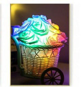Rose Flower LED String Lights – Battery Operated Fairy Lights for Bedroom, Party & Romantic Decoration