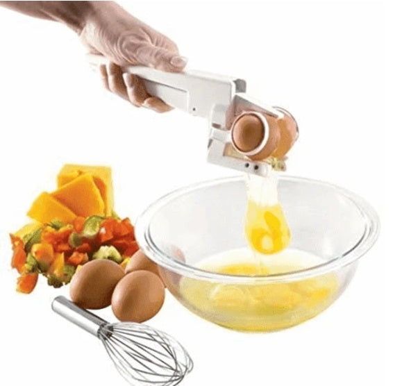 Handheld Egg Shell Cracker – Creative Plastic Egg Opener & Separator Tool for Easy Kitchen Cooking & Baking