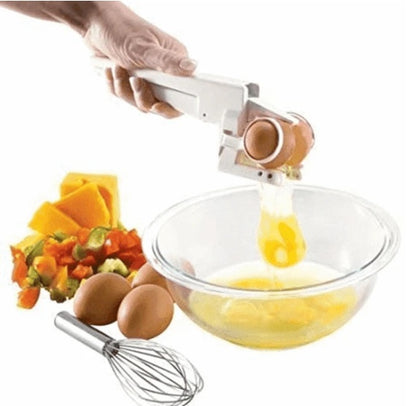 Handheld Egg Shell Cracker – Creative Plastic Egg Opener & Separator Tool for Easy Kitchen Cooking & Baking