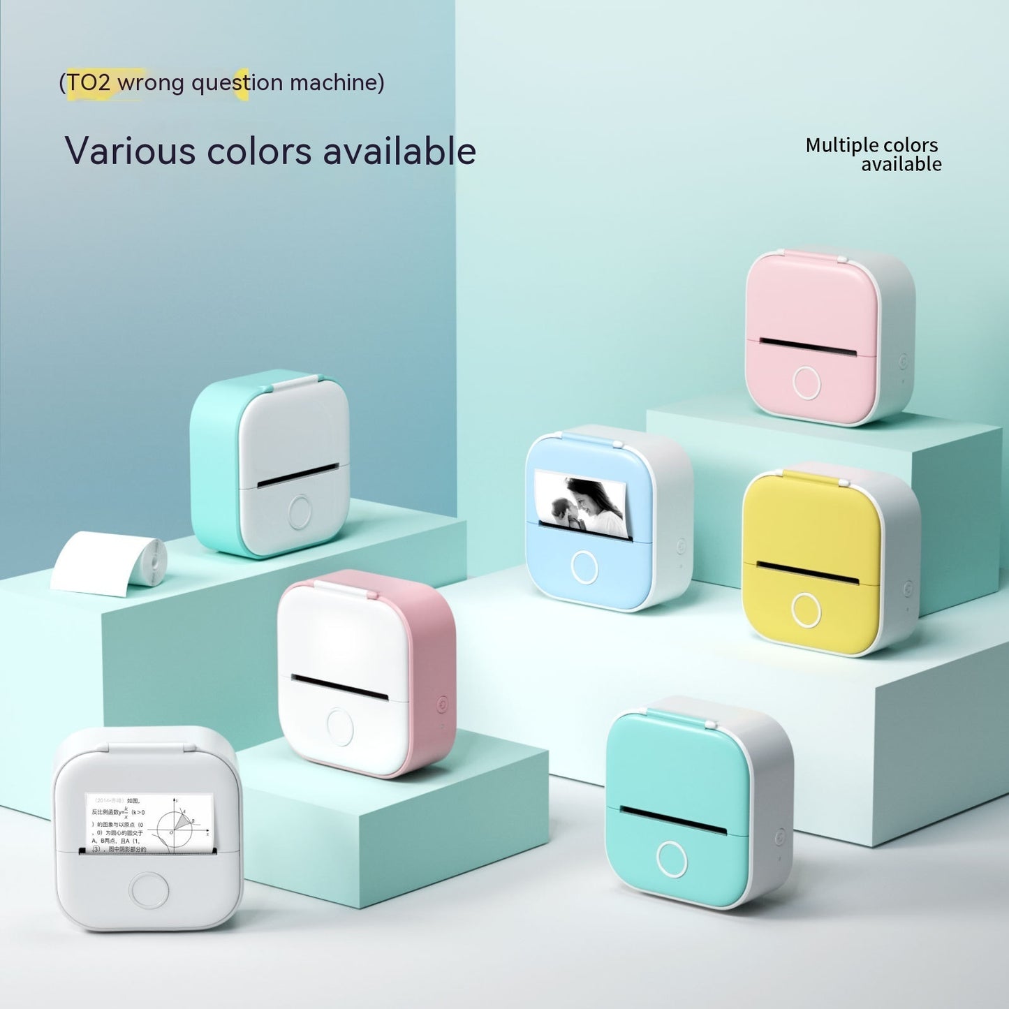 Portable Mini Thermal Printer – Bluetooth Inkless Photo, Label & Sticker Printer for Phone