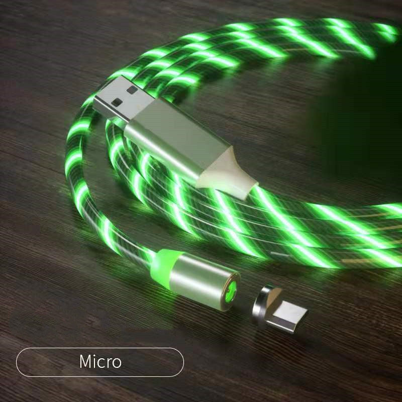 Magnetic Fast Charging Cable with LED Lighting – Micro USB & Type-C Magnetic Charger