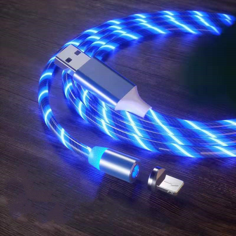 Magnetic Fast Charging Cable with LED Lighting – Micro USB & Type-C Magnetic Charger