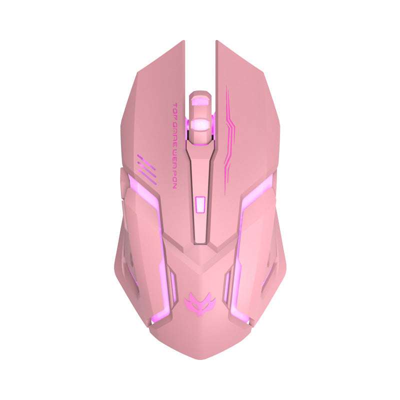 Silent Wireless Gaming Mouse with Wireless Charging and LED Design