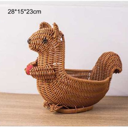 Creative Rattan Fruit Basket – Decorative Home Storage Basket for Fruit, Snacks & Tabletop Organization