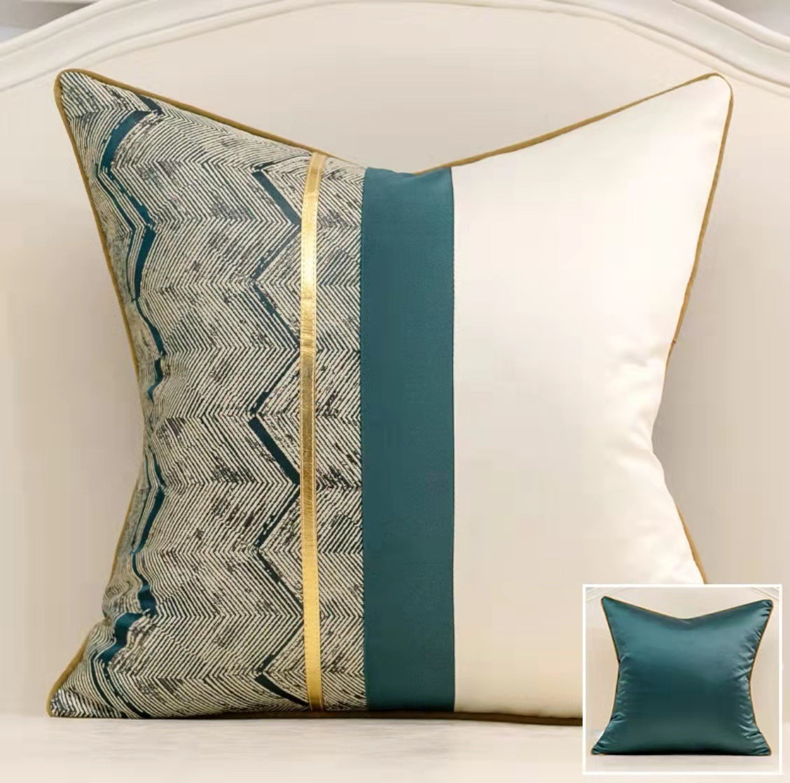 Fashion Splicing Pillow Cover – Modern Home & Model Room Decorative Cushion Case