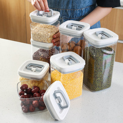 Transparent Stackable Kitchen Storage Container – Airtight Dry Food Organizer for Freshness & Space Saving