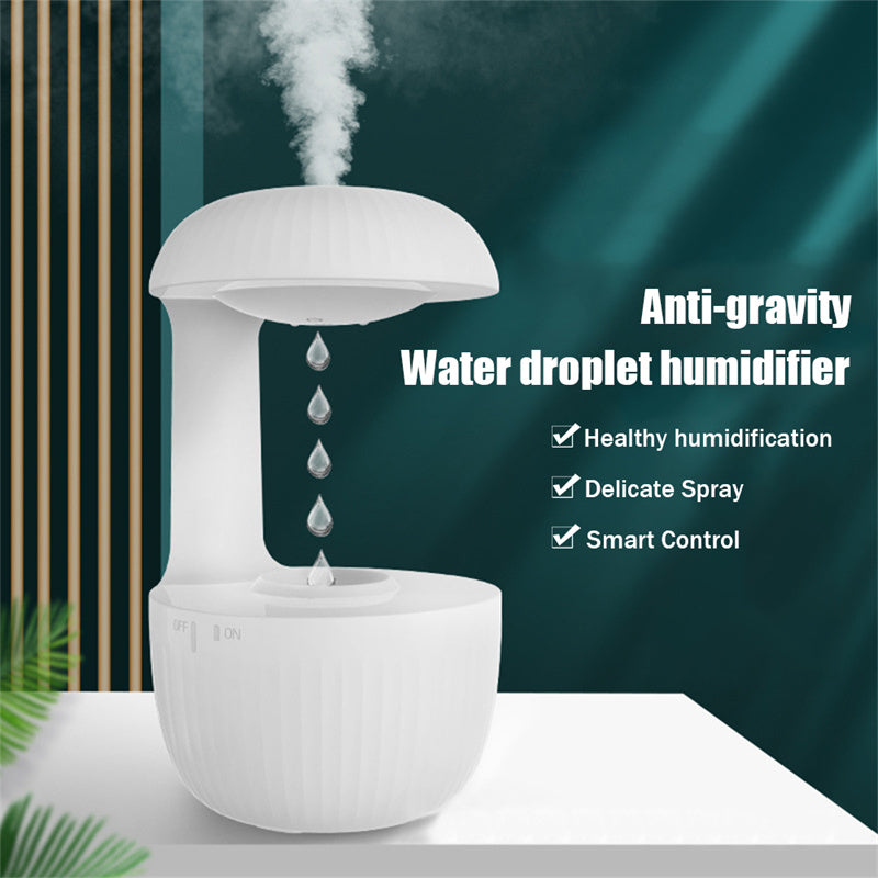 Anti-Gravity Air Humidifier – Levitating Water Drop Cool Mist Maker with Quiet Counter-current Flow