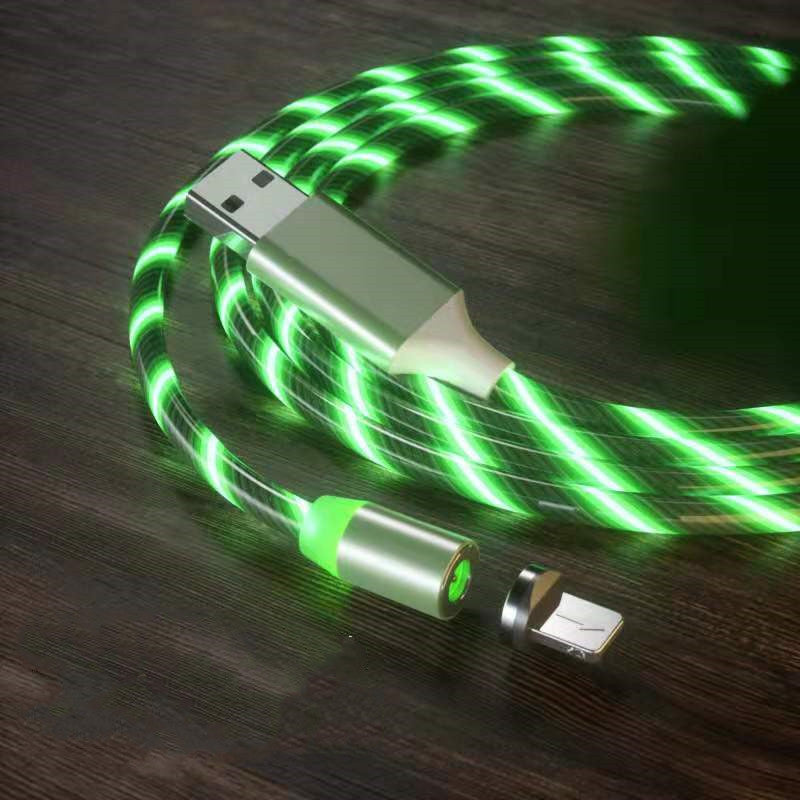 Magnetic Fast Charging Cable with LED Lighting – Micro USB & Type-C Magnetic Charger