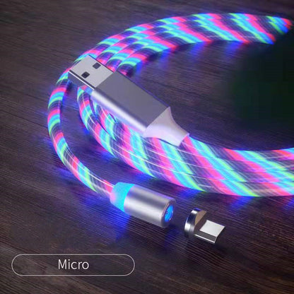 Magnetic Fast Charging Cable with LED Lighting – Micro USB & Type-C Magnetic Charger