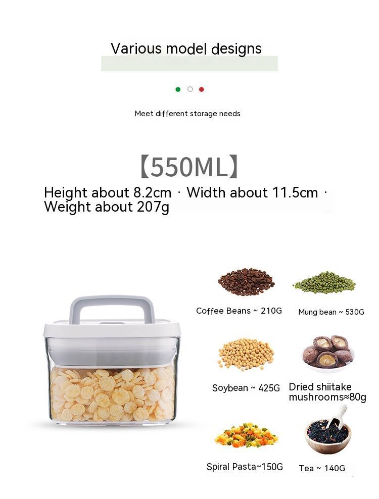 Transparent Stackable Kitchen Storage Container – Airtight Dry Food Organizer for Freshness & Space Saving