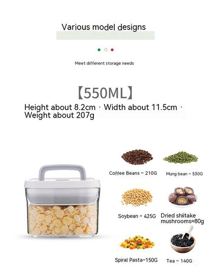 Transparent Stackable Kitchen Storage Container – Airtight Dry Food Organizer for Freshness & Space Saving