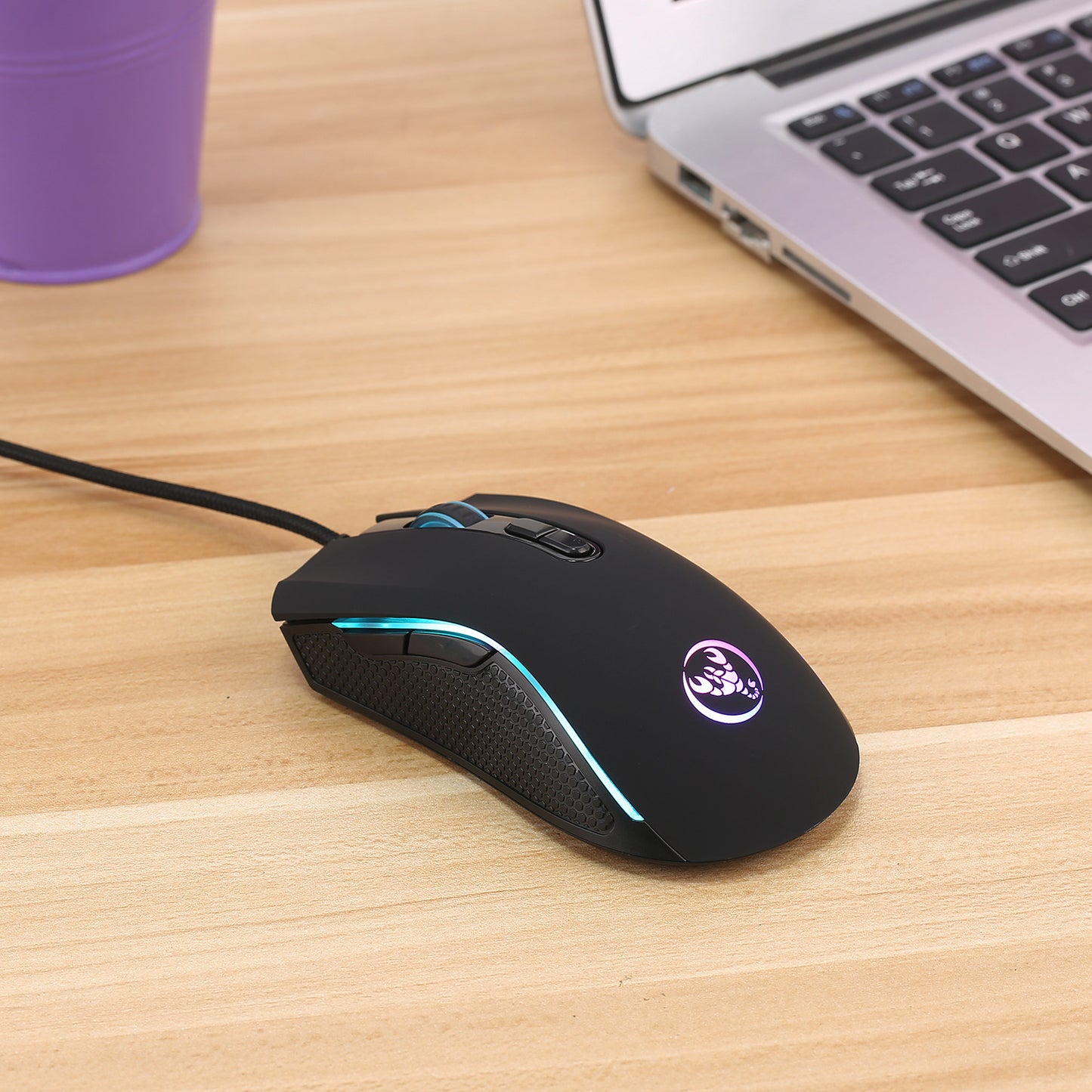 USB Wired Gaming Keyboard with LED Luminous Floating Keys