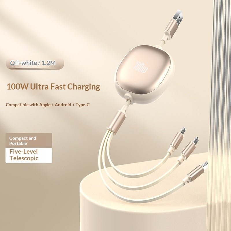 3-in-1 Fast Charging Data Cable – Lightning / Micro USB / Type-C (1.2m)