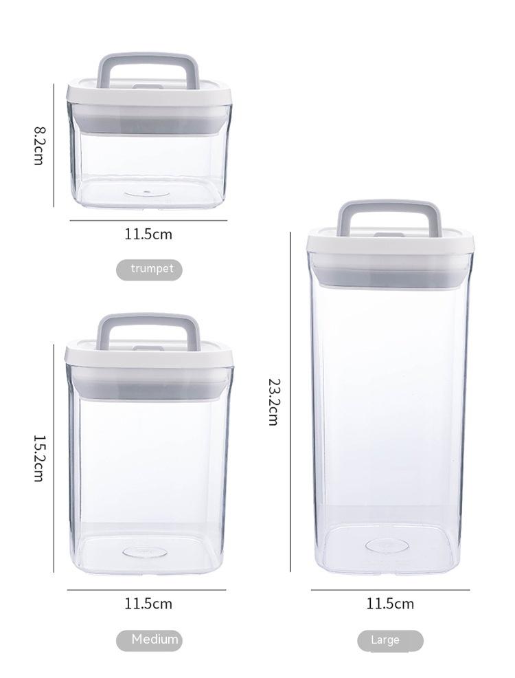 Transparent Stackable Kitchen Storage Container – Airtight Dry Food Organizer for Freshness & Space Saving