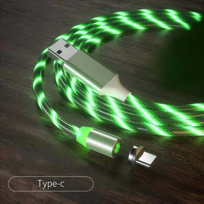 Magnetic Fast Charging Cable with LED Lighting – Micro USB & Type-C Magnetic Charger