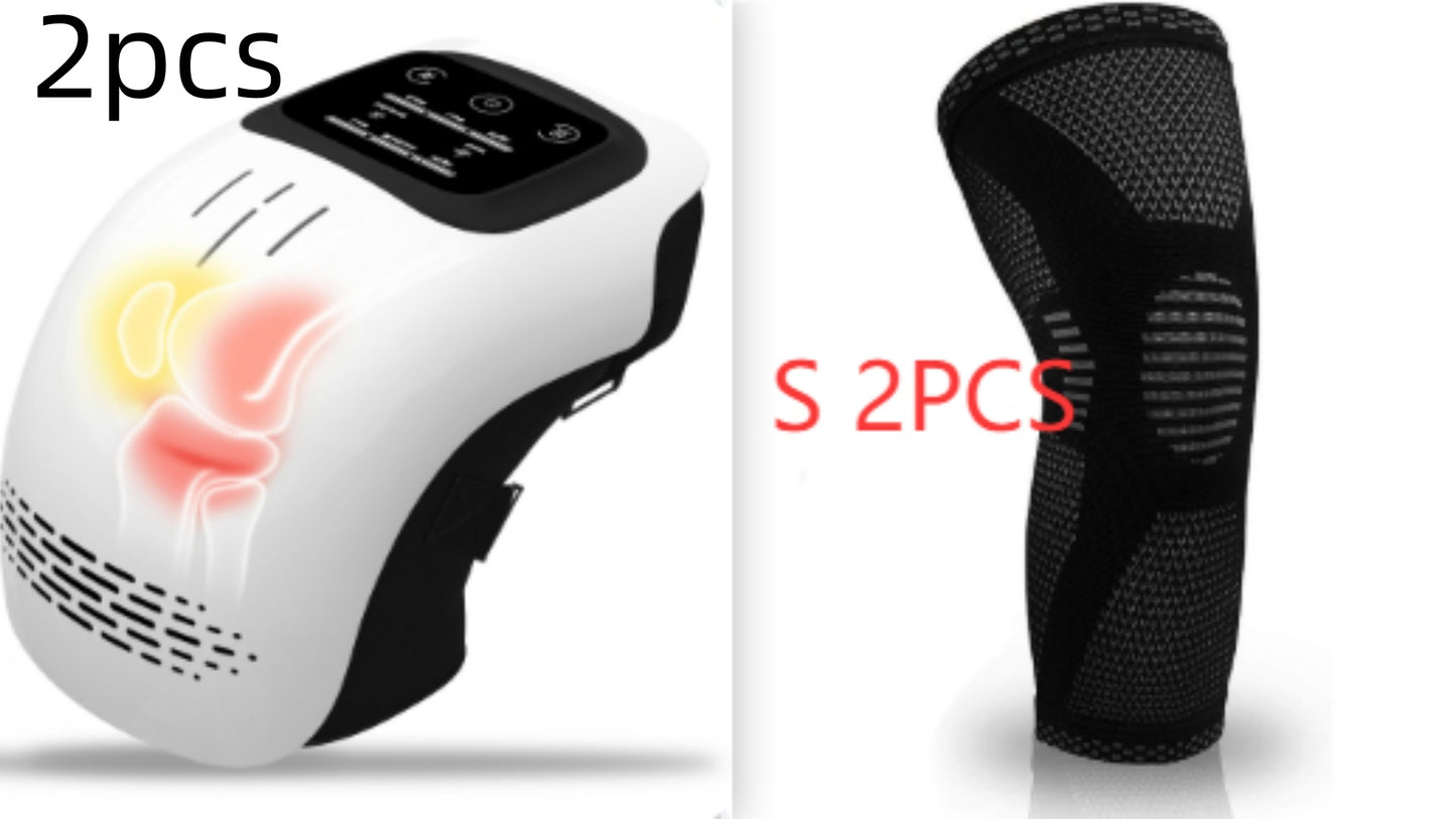 Rechargeable Heated Knee Massager – Intelligent Infrared Vibration Knee Brace for Pain Relief, Joint Support & Relaxation