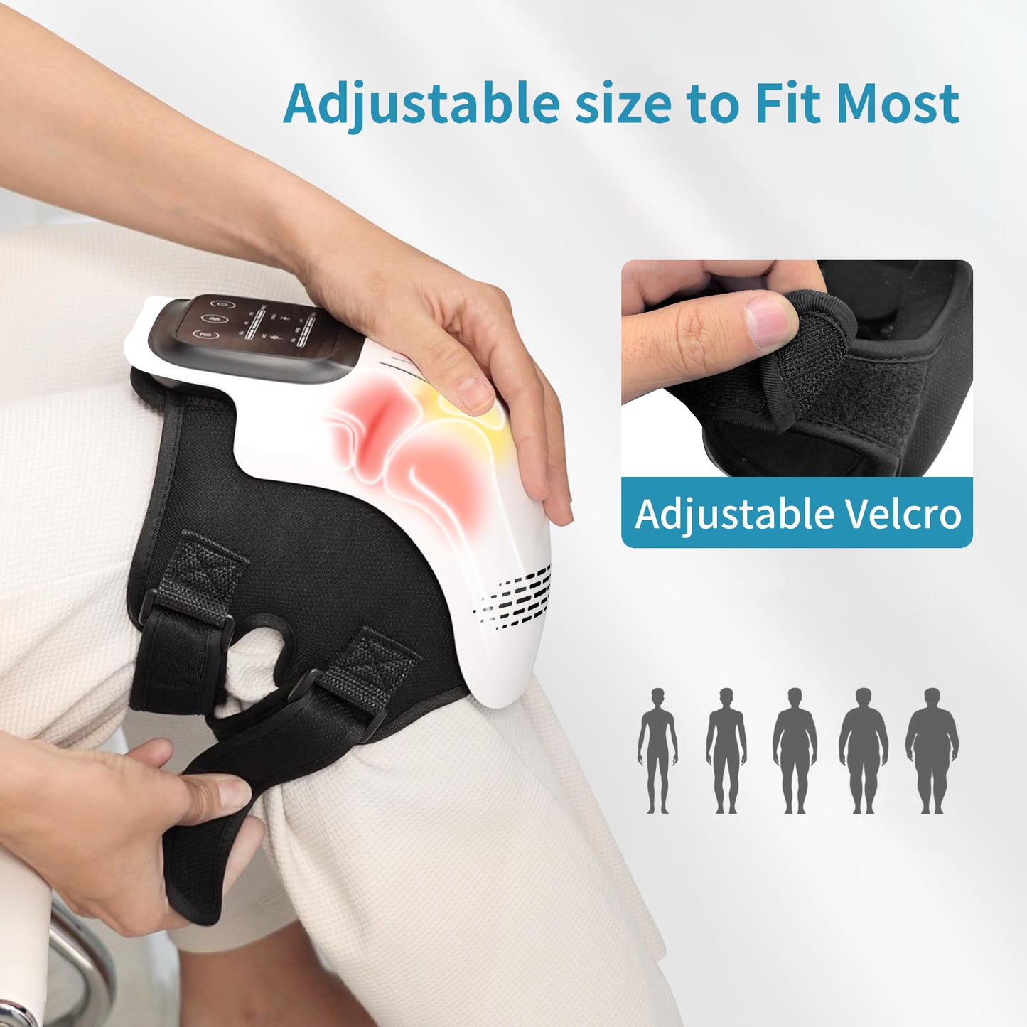 Rechargeable Heated Knee Massager – Intelligent Infrared Vibration Knee Brace for Pain Relief, Joint Support & Relaxation