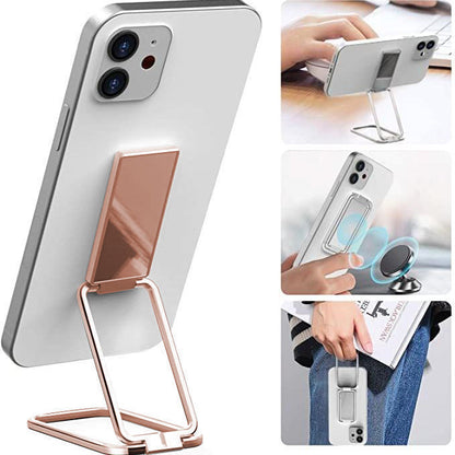 Foldable Phone Ring Holder – Magnetic Retractable Finger Grip & Desktop Stand