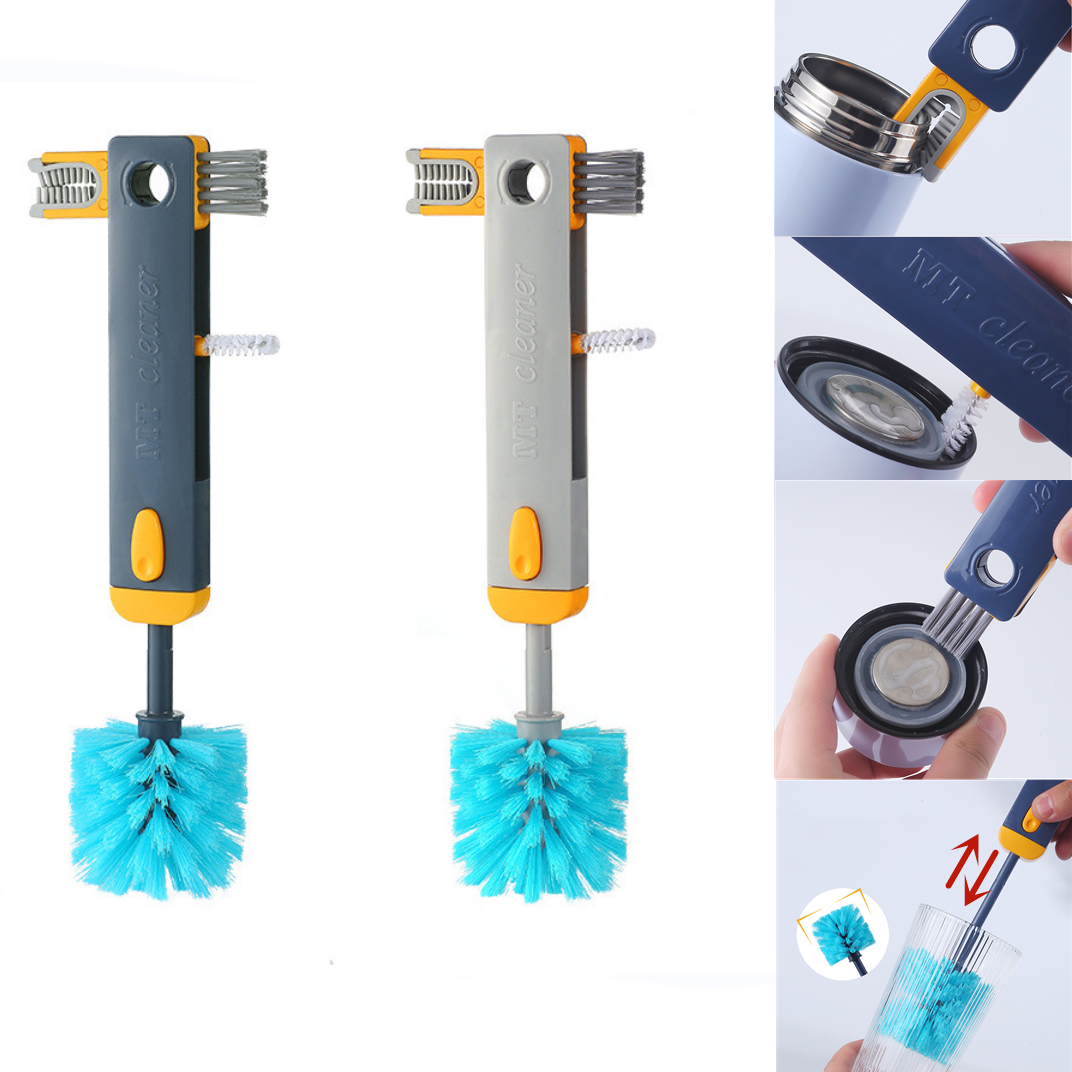 4-in-1 Multi-Function Bottle Gap Cleaning Brush – Silicone U-Shaped Cup Cleaner Tool for Water Bottles & Kitchen Use