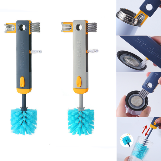 4-in-1 Multi-Function Bottle Gap Cleaning Brush – Silicone U-Shaped Cup Cleaner Tool for Water Bottles & Kitchen Use