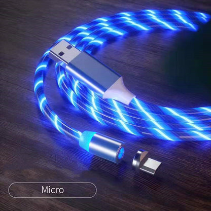 Magnetic Fast Charging Cable with LED Lighting – Micro USB & Type-C Magnetic Charger