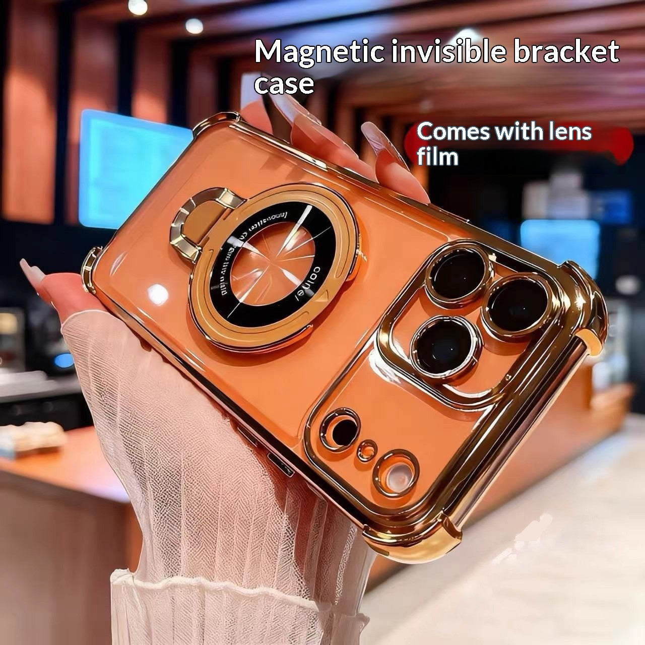 Magnetic Shockproof Phone Case With Bracket