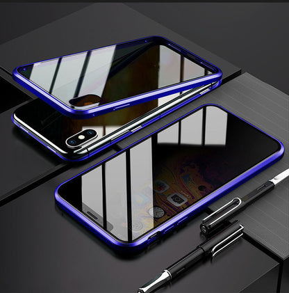 Anti-Peeping Magnetic Privacy Phone Case – Protective Glass & Metal Shell for iPhone.
