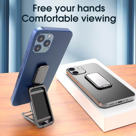 Foldable Phone Ring Holder – Magnetic Retractable Finger Grip & Desktop Stand