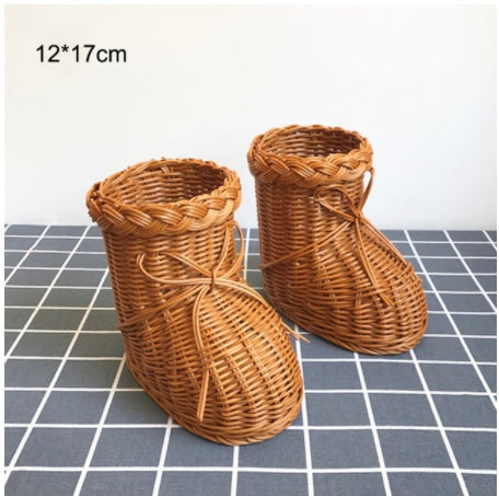 Creative Rattan Fruit Basket – Decorative Home Storage Basket for Fruit, Snacks & Tabletop Organization