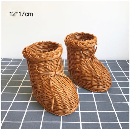 Creative Rattan Fruit Basket – Decorative Home Storage Basket for Fruit, Snacks & Tabletop Organization