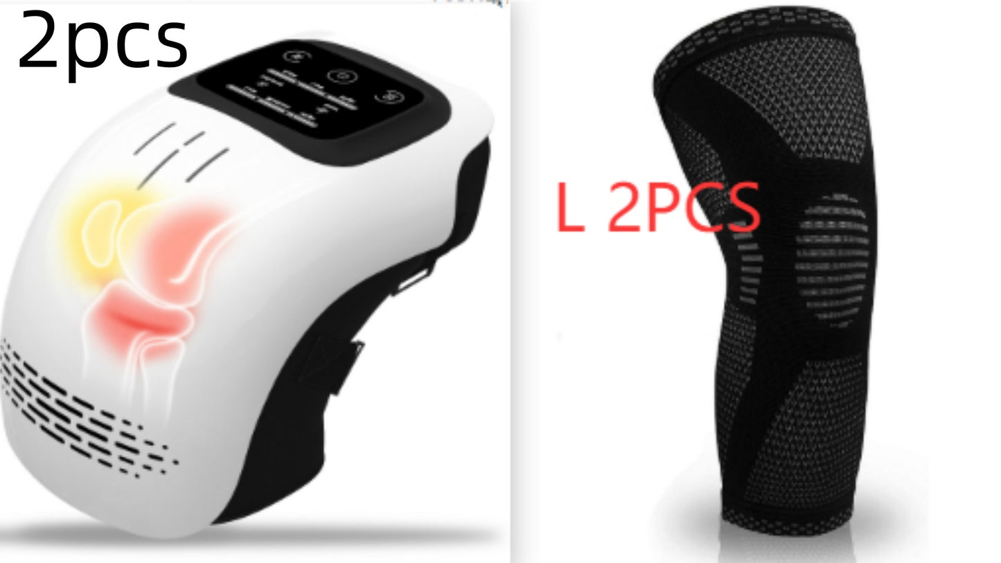 Rechargeable Heated Knee Massager – Intelligent Infrared Vibration Knee Brace for Pain Relief, Joint Support & Relaxation