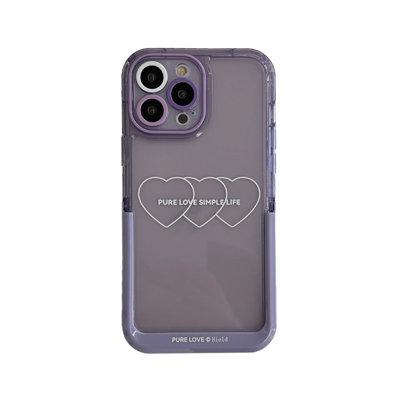 Invisible Stand Love Line Phone Case – Slim Protective Cover with Hidden Bracket